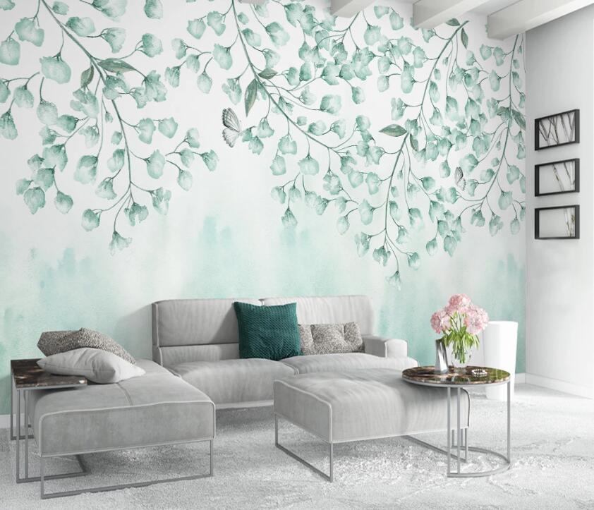 3D Green Leaf WC86 Wall Murals Wallpaper AJ Wallpaper 2 