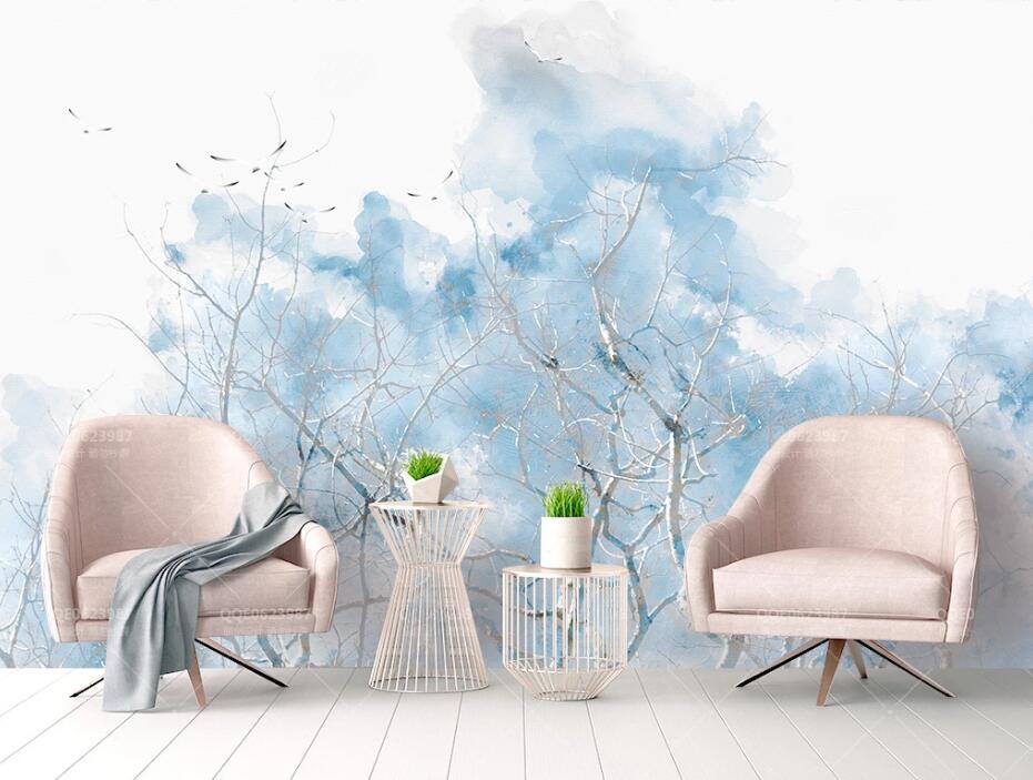 3D Crane Tree WC1550 Wall Murals