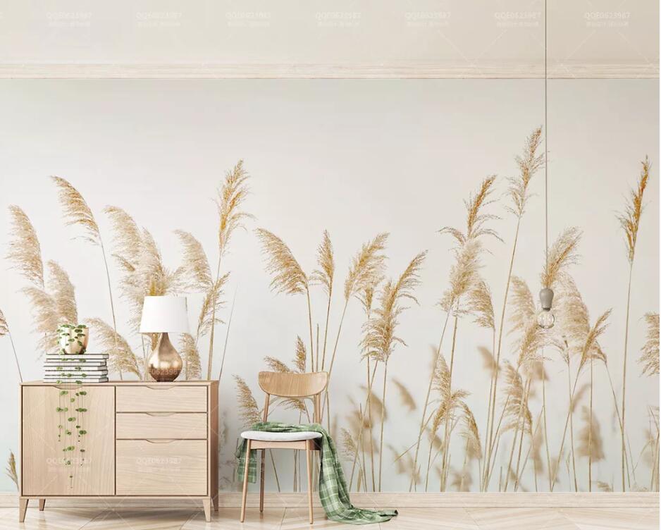 3D Reed Swaying WC1408 Wall Murals