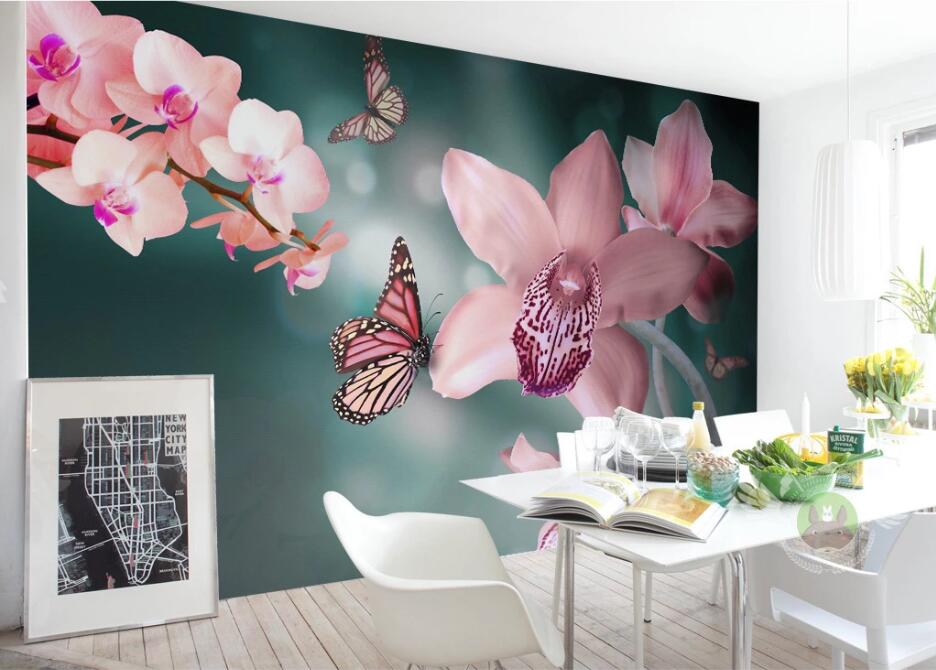 3D Red Butterfly WC1401 Wall Murals