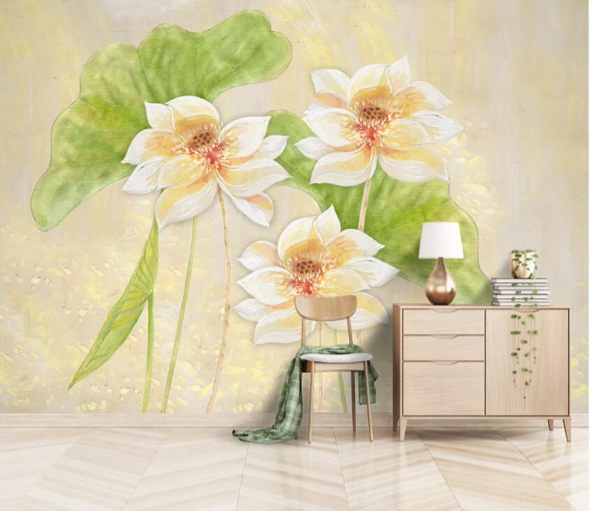 3D Lotus WC08 Wall Murals Wallpaper AJ Wallpaper 2 