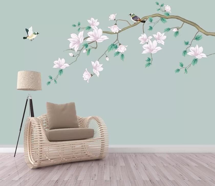 3D Bird Flower WC59 Wall Murals Wallpaper AJ Wallpaper 2 