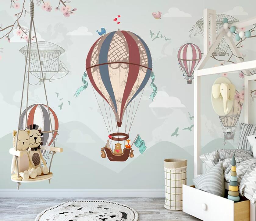 3D Hot Air Balloon WC2627 Wall Murals