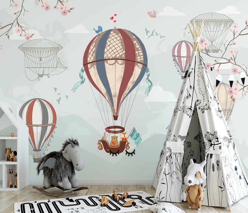 3D Hot Air Balloon WC2627 Wall Murals