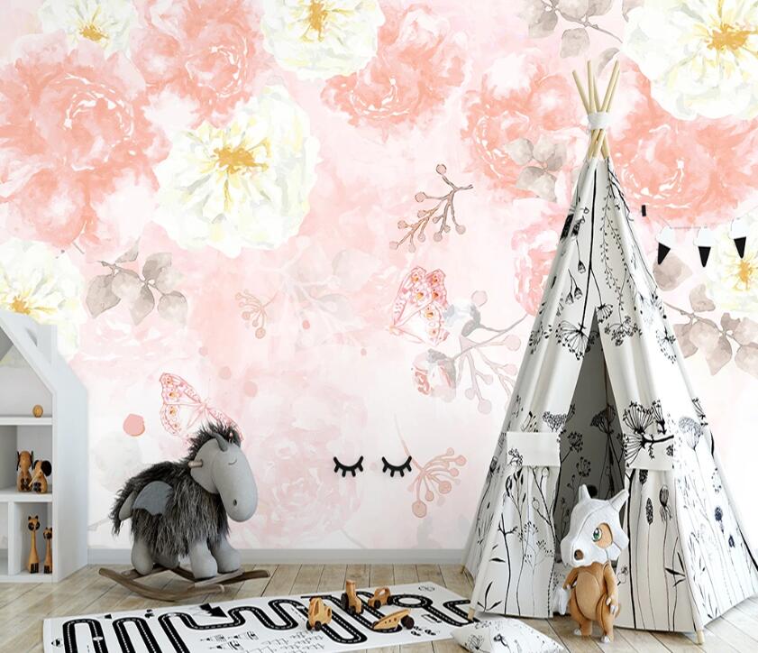 3D Pink Butterfly WC2621 Wall Murals