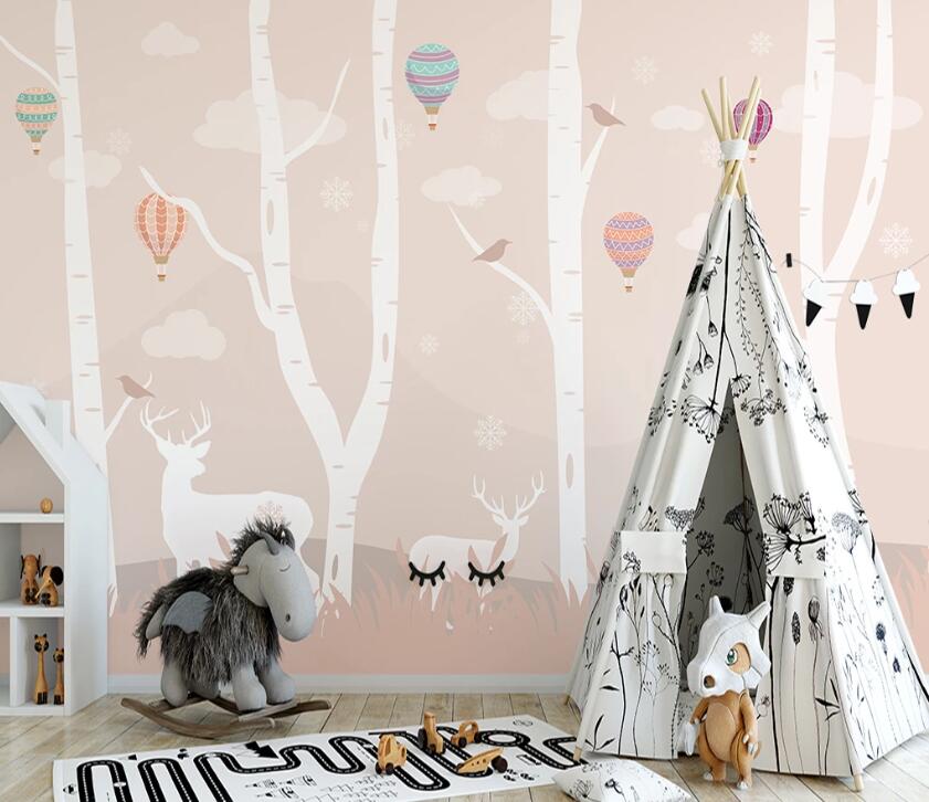 3D Deer Forest WC08 Wall Murals Wallpaper AJ Wallpaper 2 