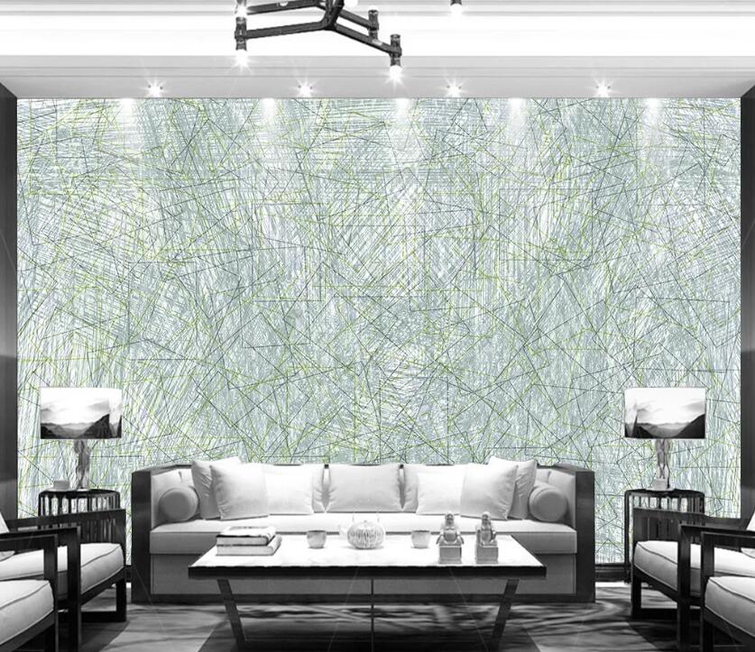 3D Green Line WC2555 Wall Murals