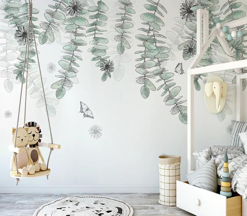 3D Vine Butterfly WC2548 Wall Murals