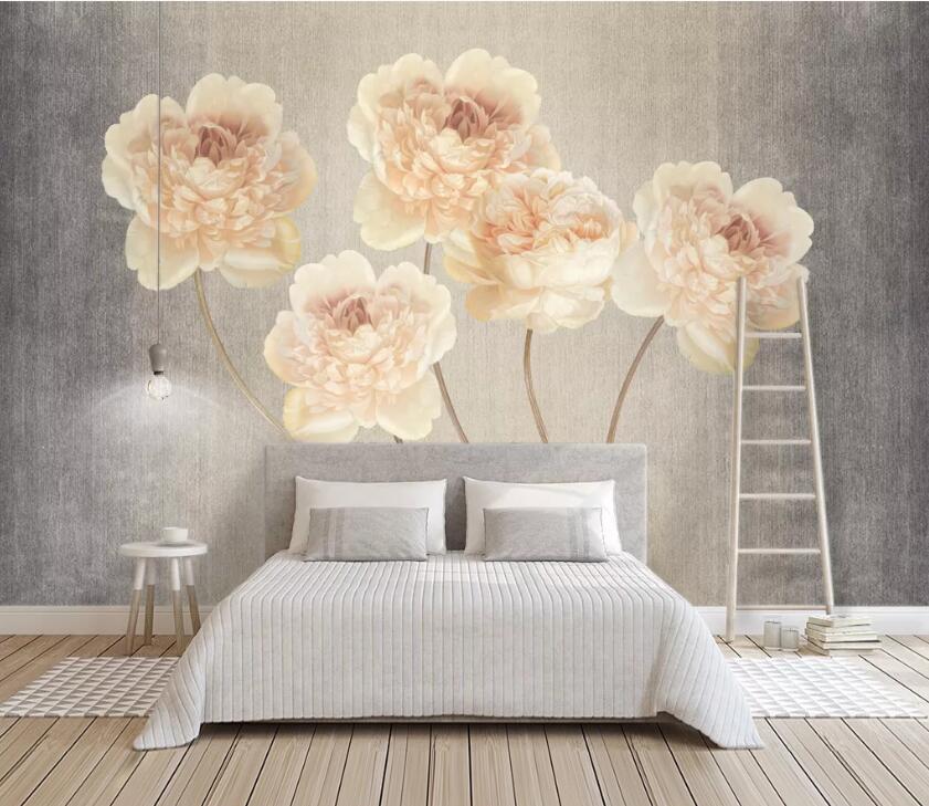 3D Pink Peony WC2534 Wall Murals