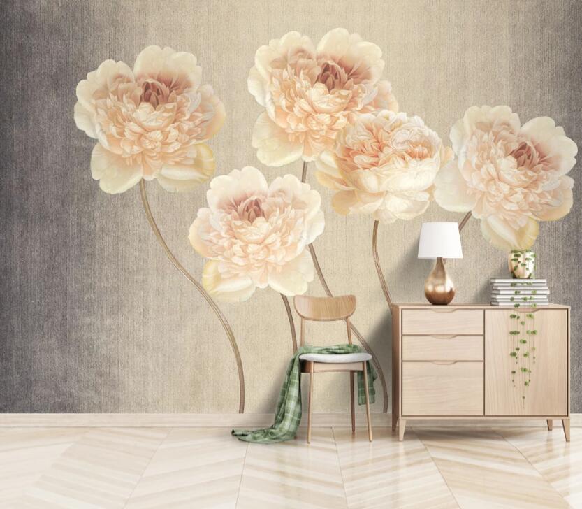 3D Pink Peony WC2534 Wall Murals