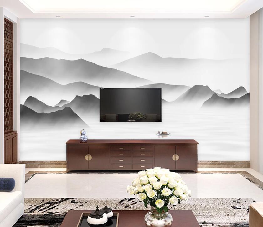 3D Foggy Hillside WC2532 Wall Murals