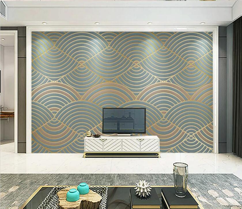 3D River Pattern WC2524 Wall Murals