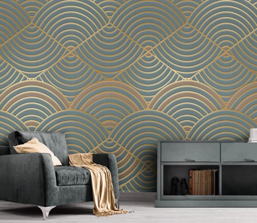 3D River Pattern WC2524 Wall Murals