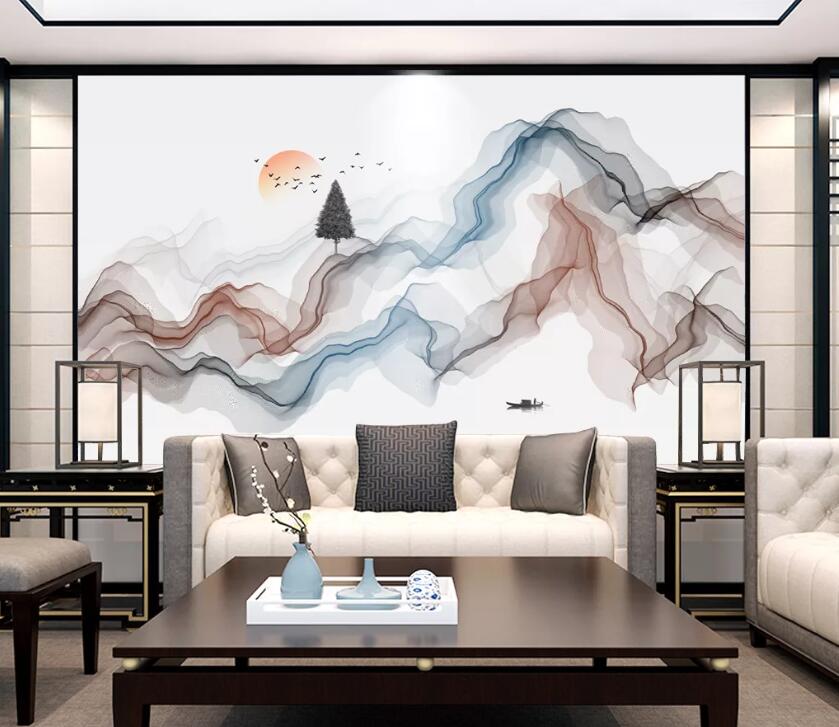 3D Sun Tree WC2503 Wall Murals