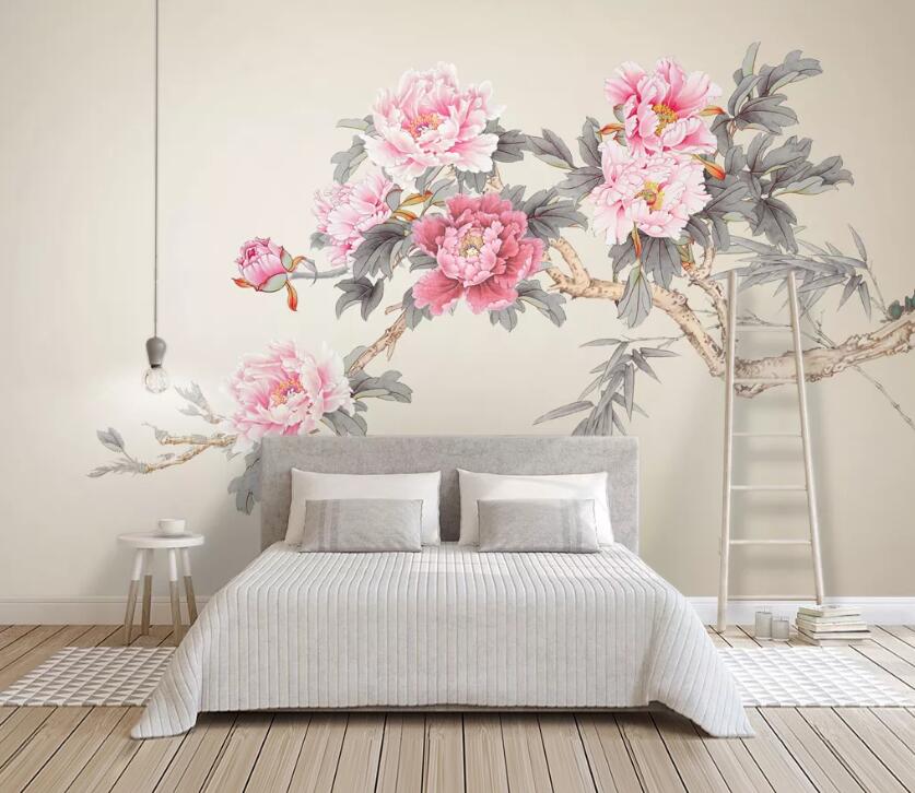 3D Peony Tree WC2477 Wall Murals