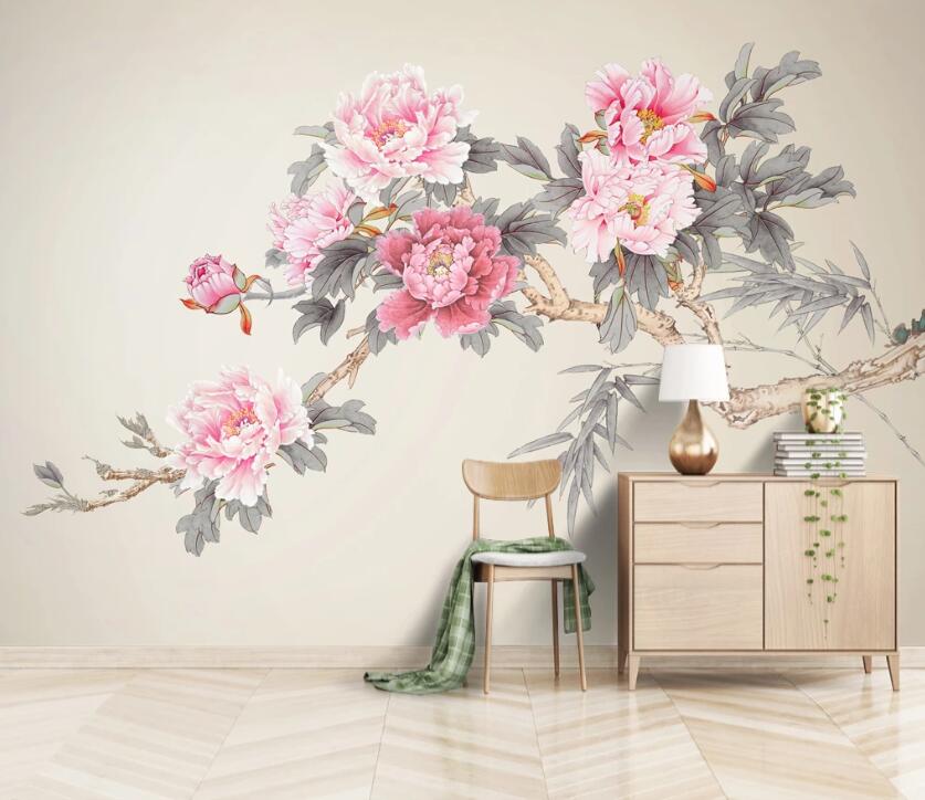 3D Peony Tree WC2477 Wall Murals