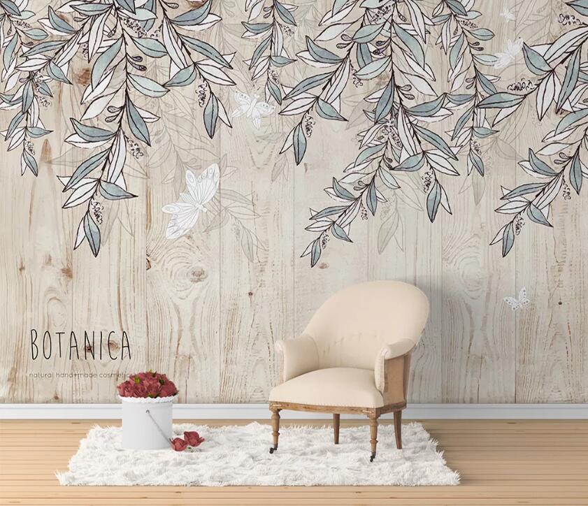 3D Vine Leaves WC2443 Wall Murals