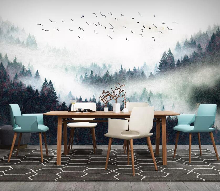 3D Forest Bird WC89 Wall Murals Wallpaper AJ Wallpaper 2 