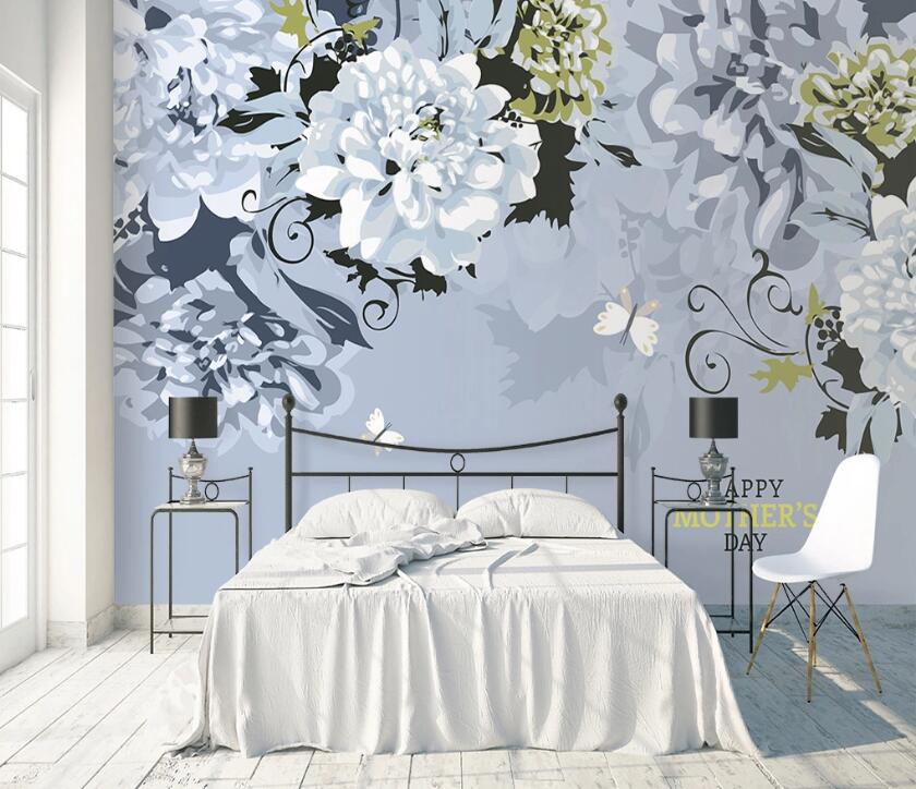 3D White Peony WC2425 Wall Murals