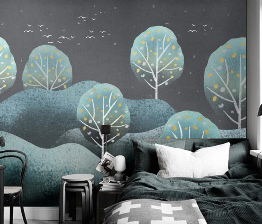 3D Cartoon Tree WC2421 Wall Murals