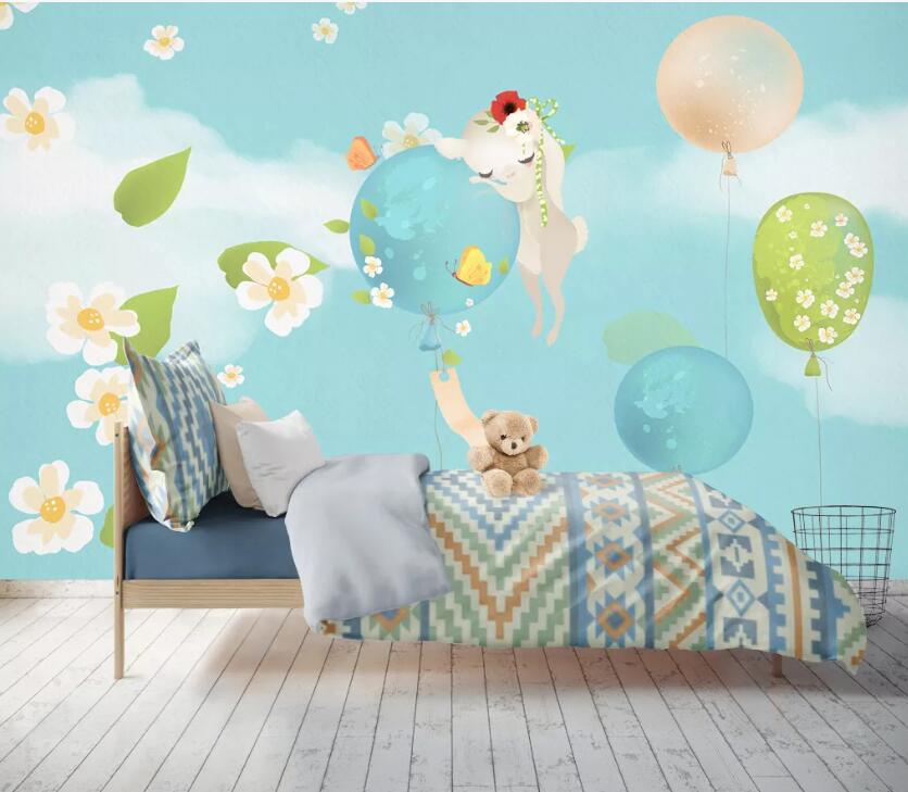 3D Flower Balloon WC2389 Wall Murals