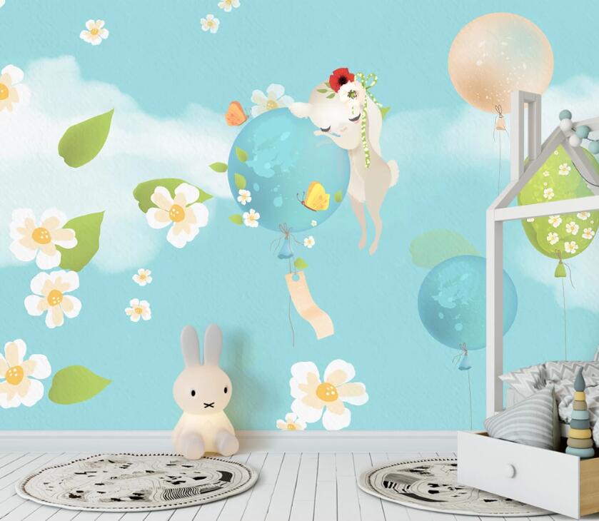 3D Flower Balloon WC2389 Wall Murals