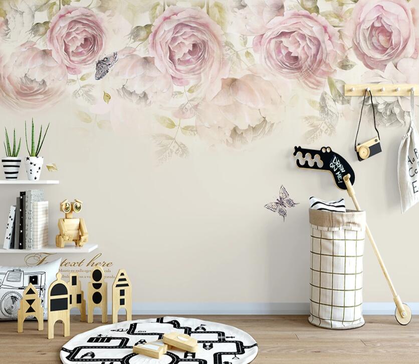 3D Flower Butterfly WC84 Wall Murals Wallpaper AJ Wallpaper 2 