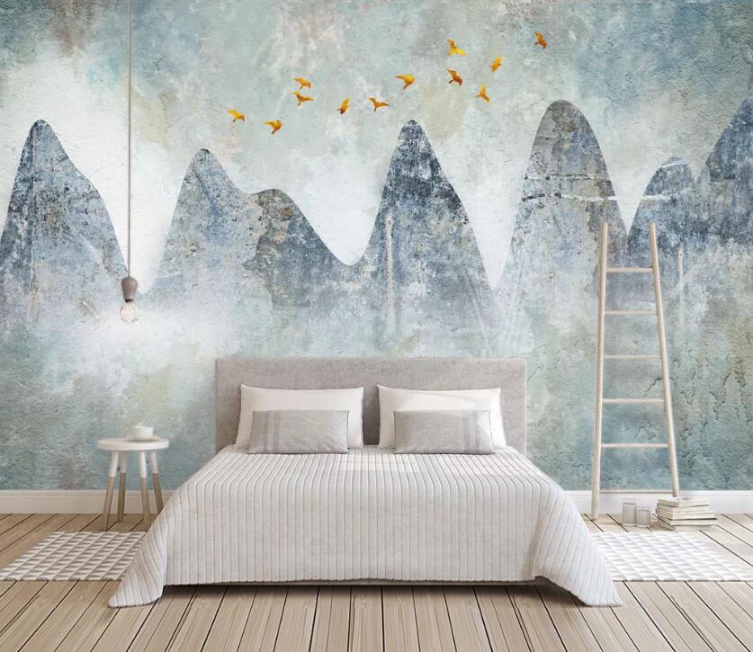 3D Mountain Cliff WC2378 Wall Murals