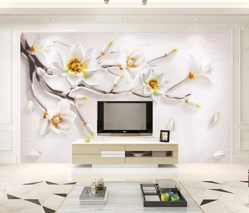 3D Lily Petals WC2375 Wall Murals