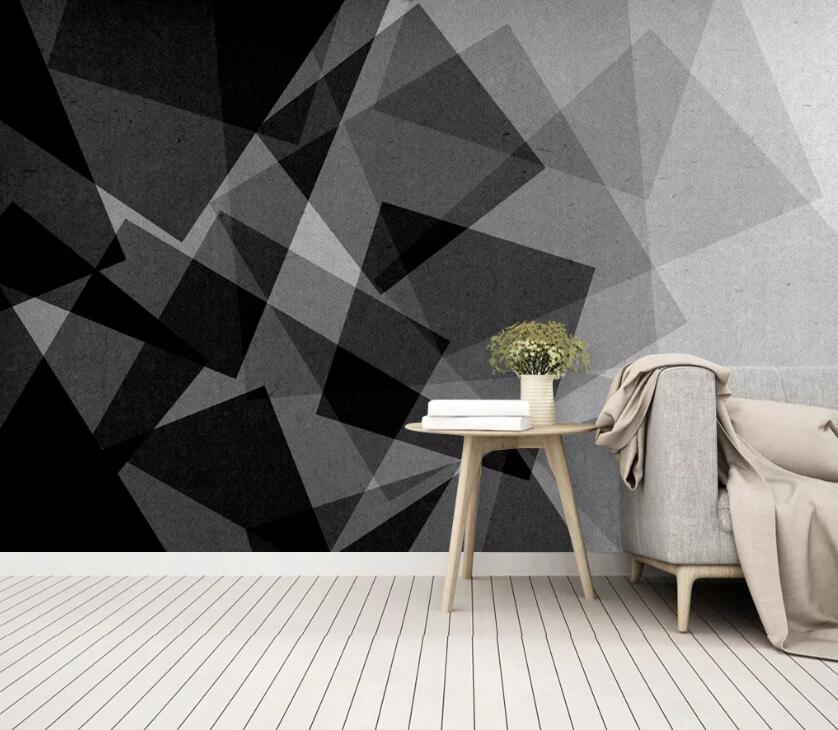 3D Gray Geometry WC30 Wall Murals Wallpaper AJ Wallpaper 2 