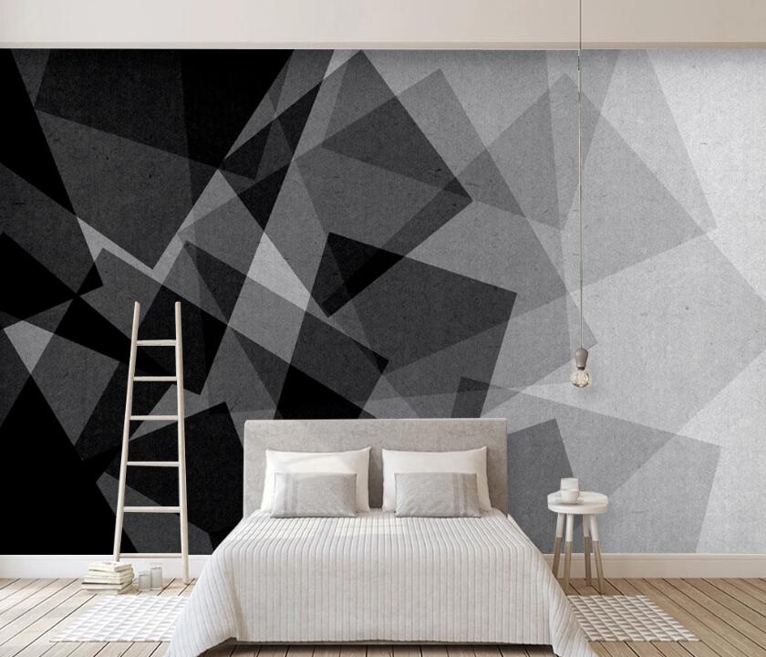 3D Gray Geometry WC30 Wall Murals Wallpaper AJ Wallpaper 2 