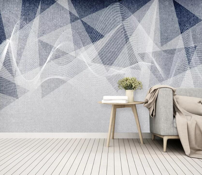 3D Geometric Wave WC29 Wall Murals Wallpaper AJ Wallpaper 2 