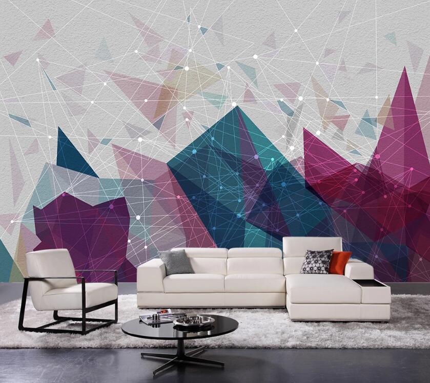 3D Color Geometry WC26 Wall Murals Wallpaper AJ Wallpaper 2 