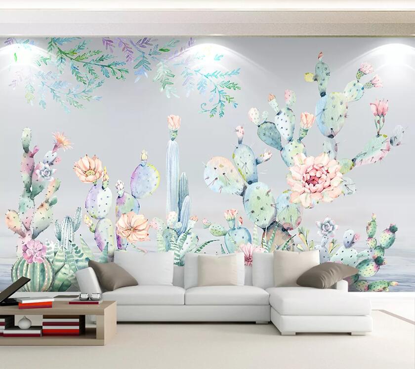 3D Cute Plants WC10 Wall Murals Wallpaper AJ Wallpaper 2 