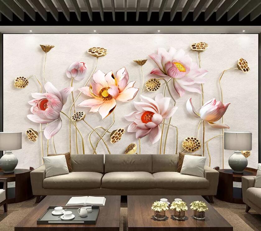 3D Lotus Seed WC2322 Wall Murals