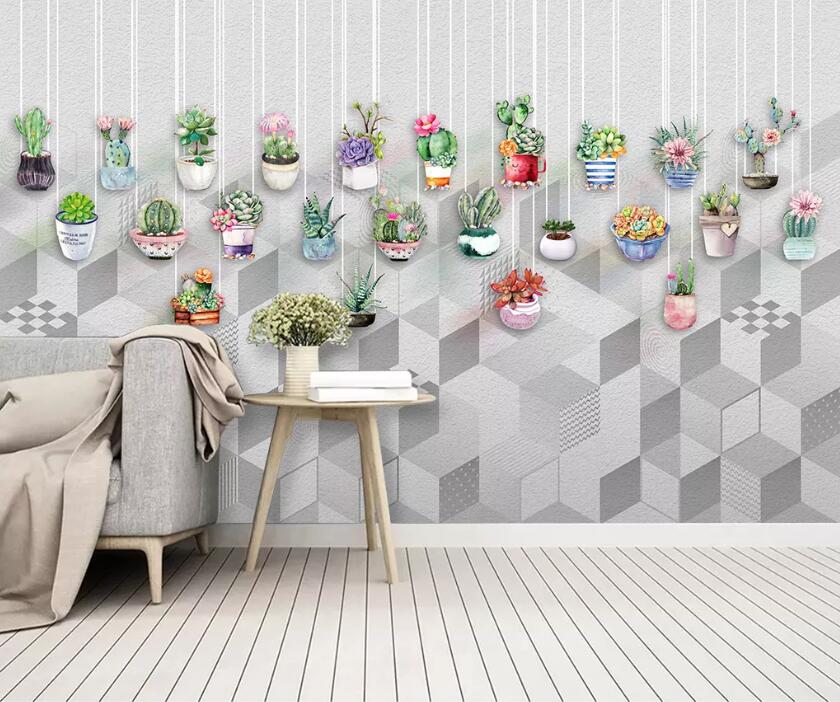 3D Color Plant WC61 Wall Murals Wallpaper AJ Wallpaper 2 