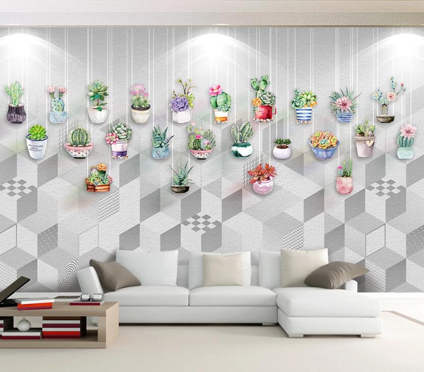 3D Color Plant WC61 Wall Murals Wallpaper AJ Wallpaper 2 