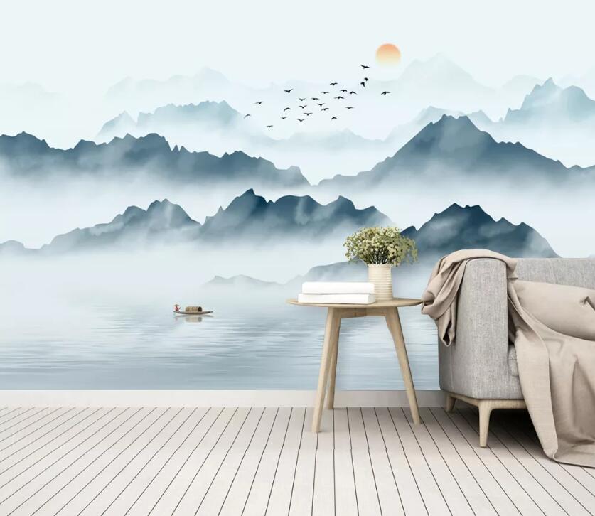 3D Water Boat WC44 Wall Murals Wallpaper AJ Wallpaper 2 