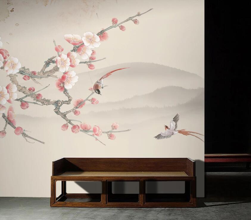 3D Mountain Bird WC2289 Wall Murals