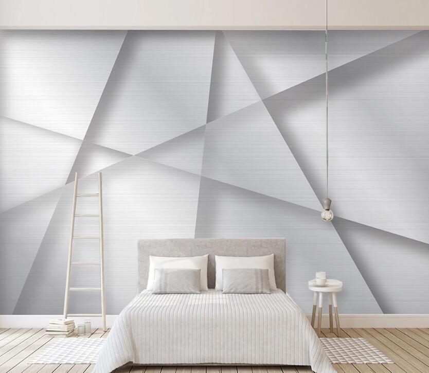 3D White Geometry WC94 Wall Murals Wallpaper AJ Wallpaper 2 