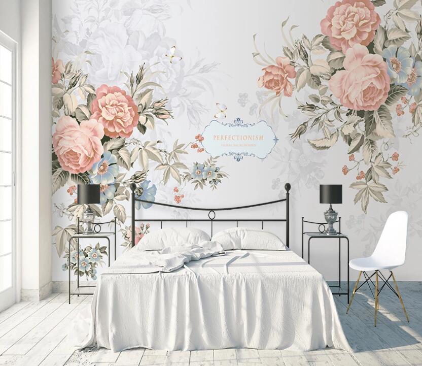 3D Pink Rose WC92 Wall Murals Wallpaper AJ Wallpaper 2 