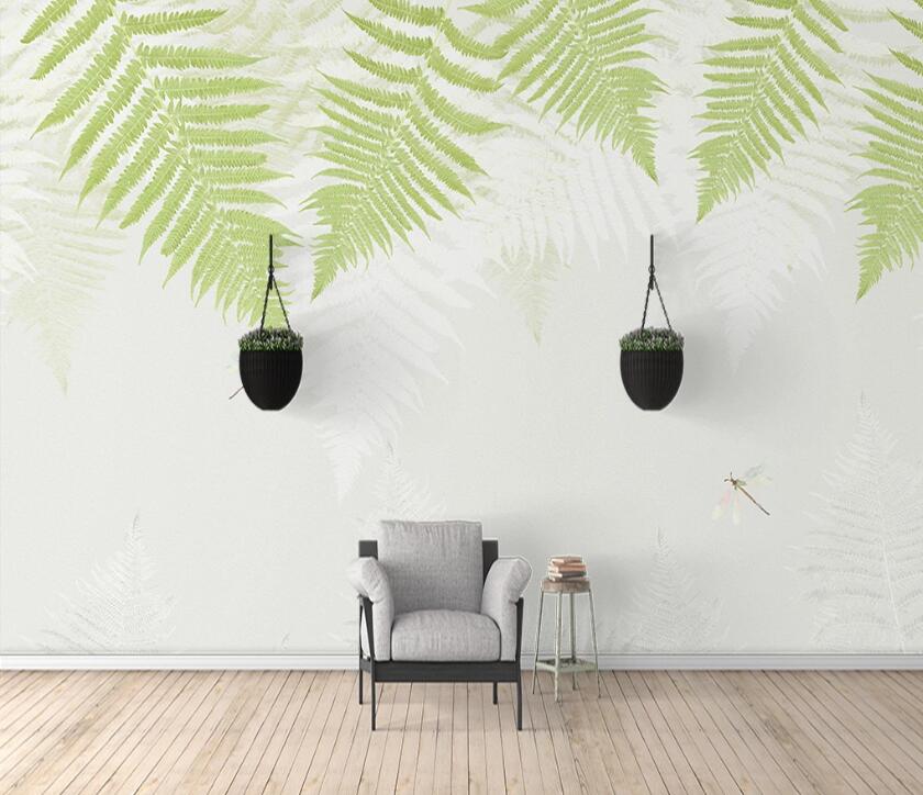 3D Green Leaf WC88 Wall Murals Wallpaper AJ Wallpaper 2 