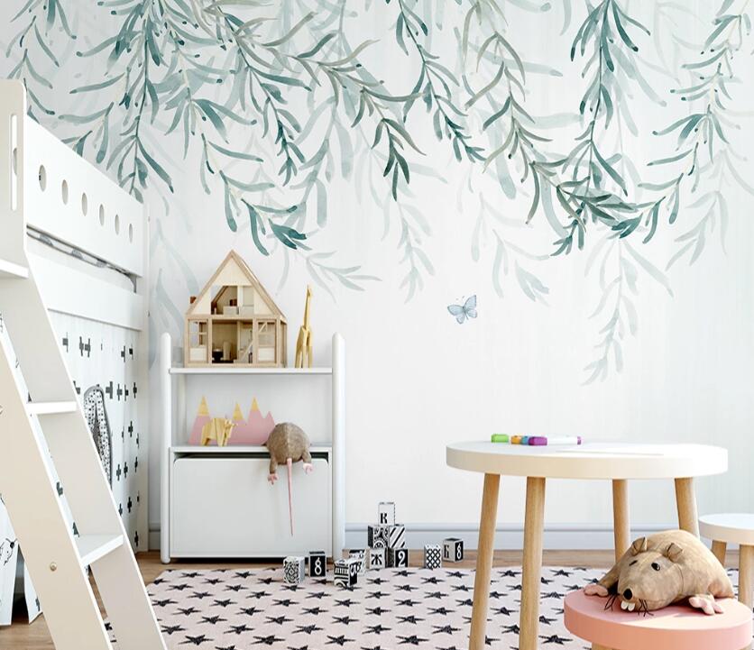 3D Willow Leaves WC2270 Wall Murals