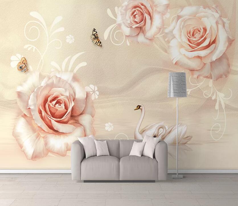 3D Beautiful Rose WC2265 Wall Murals