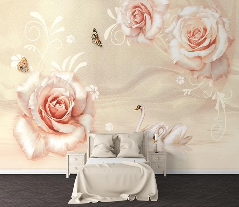 3D Beautiful Rose WC2265 Wall Murals