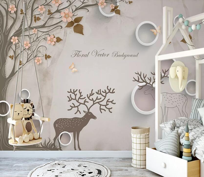 3D Deer Forest WC77 Wall Murals Wallpaper AJ Wallpaper 2 