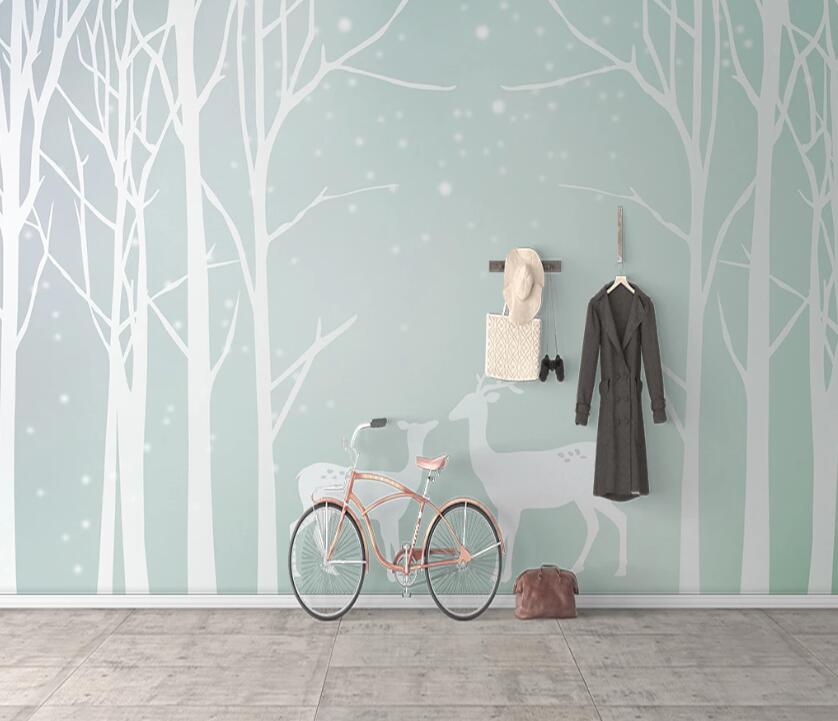 3D Deer Forest WC76 Wall Murals Wallpaper AJ Wallpaper 2 