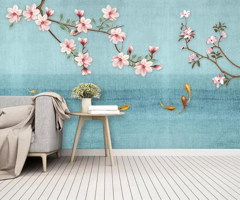 3D Peach Blossom WC75 Wall Murals Wallpaper AJ Wallpaper 2 