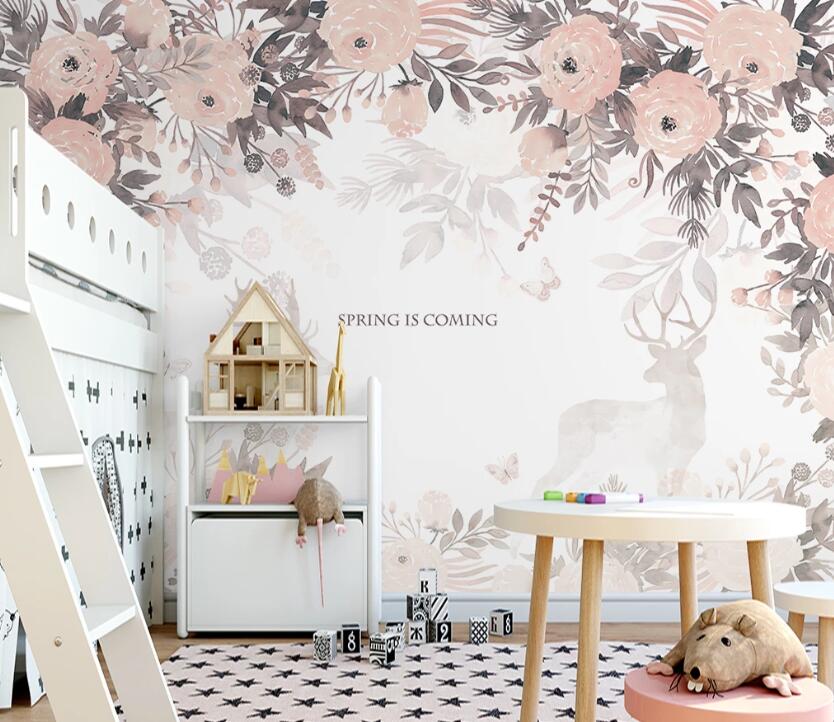 3D Colored Flowers WC73 Wall Murals Wallpaper AJ Wallpaper 2 