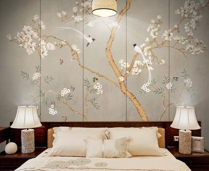 3D White Bird WC2251 Wall Murals